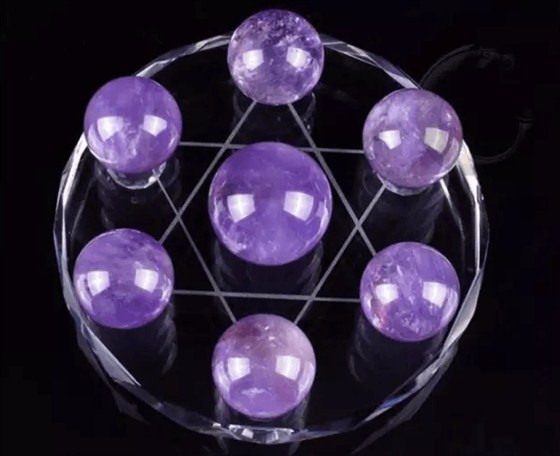 深圳天然紫水晶七星阵