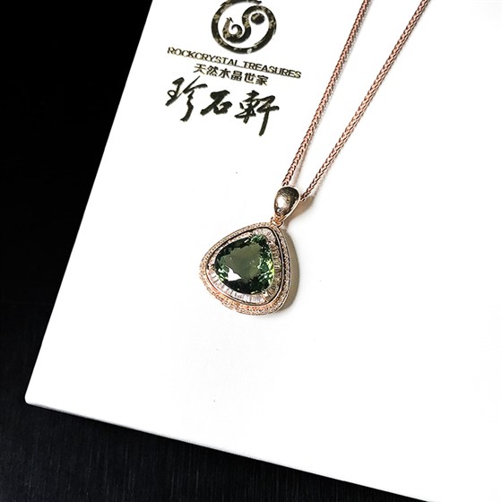 结缘价18200元G18K绿碧玺吊坠8.25ct (3)