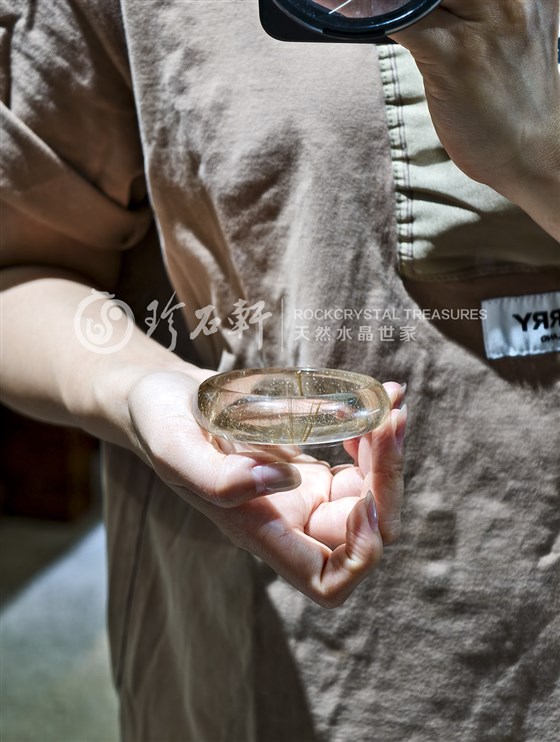 珍石轩天然金发晶手镯 (4)