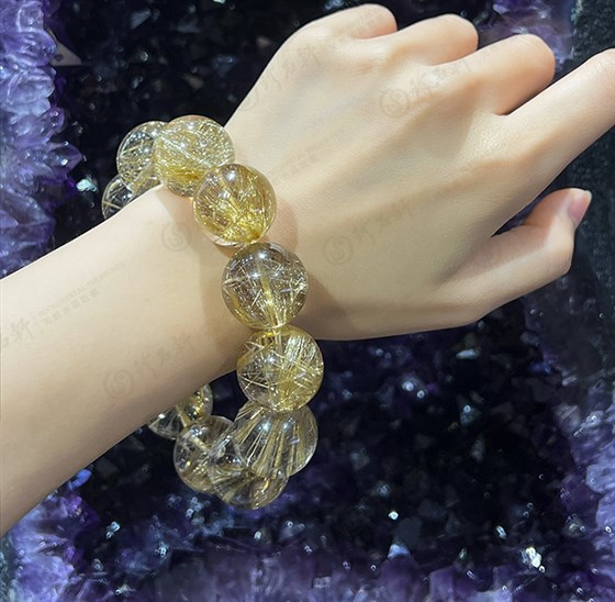 珍石轩钛发晶手链藏品05