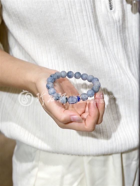 珍石轩天然蓝兔毛手链 (2)