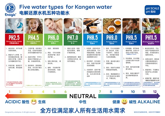 Enagic还原水机能出五种功能水