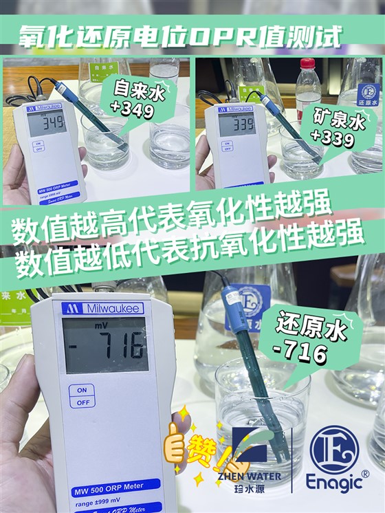 05ENAGIC还原水ORP数值实测：精准数据，见证抗氧化活性差异