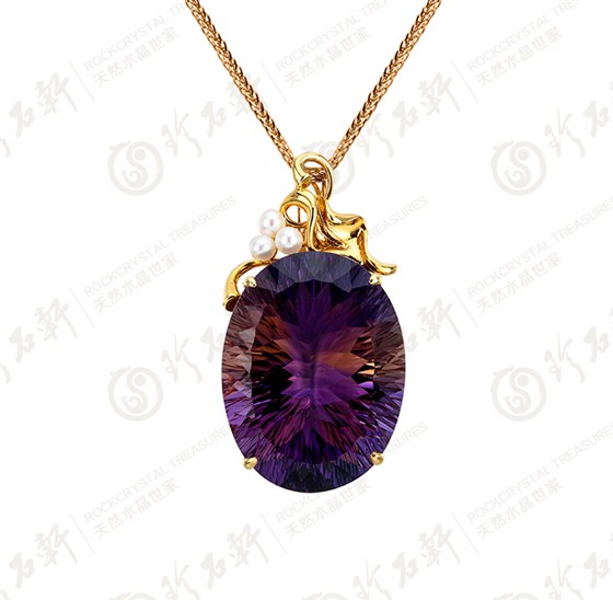 珍石轩G18K紫黄晶吊坠三款天然水晶 | 带你走进水晶的神秘世界
