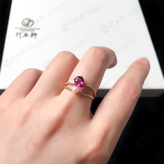 珍石轩G18红碧玺戒指主石0.67ct03