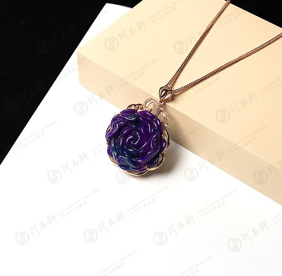 珍石轩G18K舒俱来牡丹花吊坠02 珍石轩G18K舒俱来牡丹花吊坠02