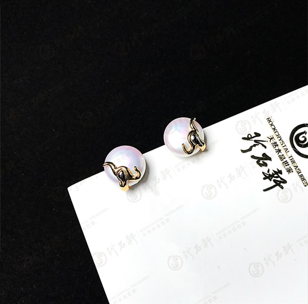 S925意大利手工银镶珍珠耳钉