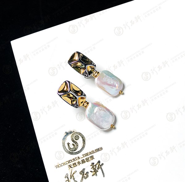 S925意大利手工银镶珍珠耳钉