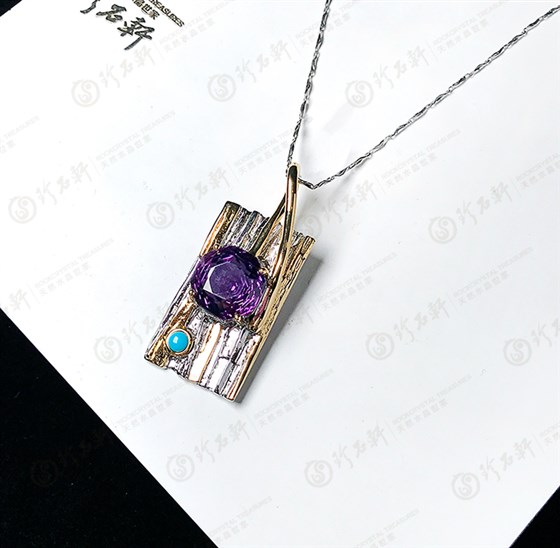 珍石轩S925紫水晶吊坠胸针02