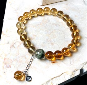 天然黄水晶手链