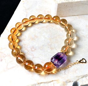 天然黄水晶手链