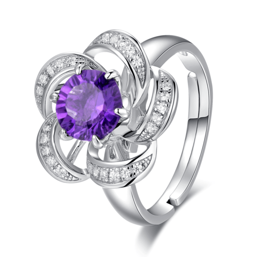 紫水晶戒指珍石轩天然水晶世家