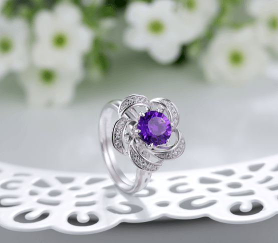 紫水晶戒指珍石轩天然水晶世家
