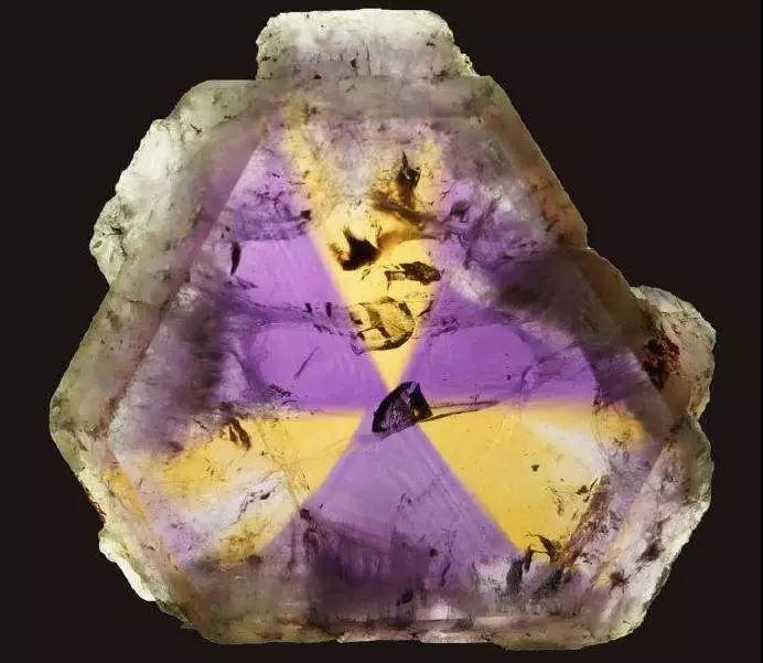 天然紫黄晶原矿