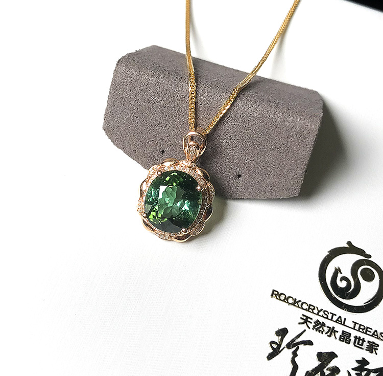 G18K绿碧玺吊坠结缘价11430主石CT