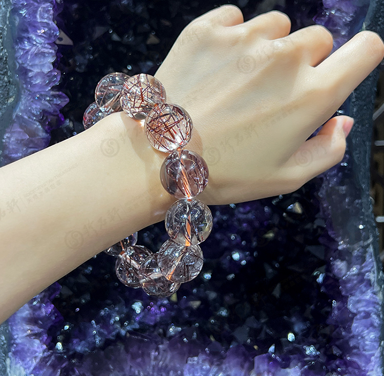 珍石轩红发晶手链手链藏品06