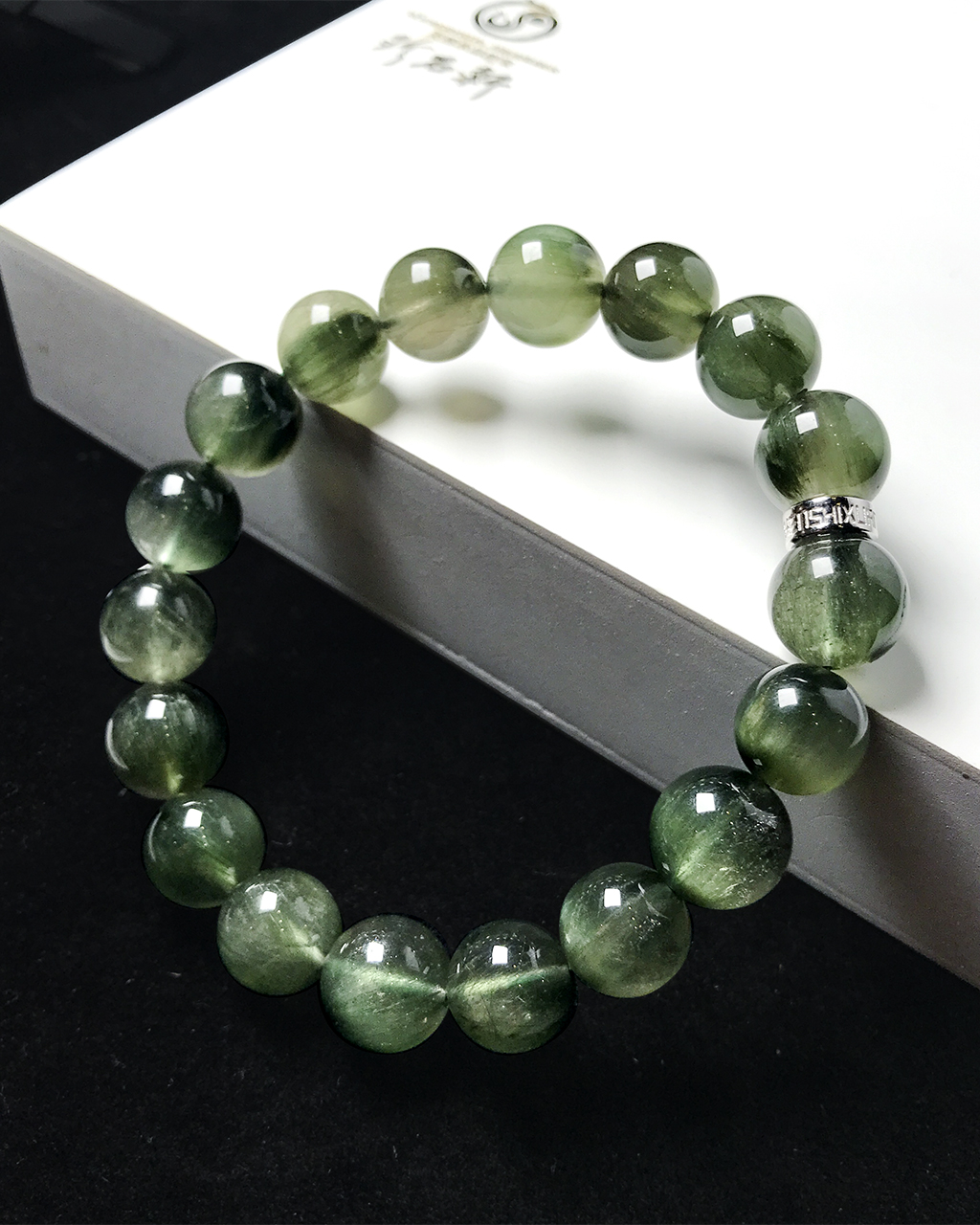 深圳珍石轩天然绿发晶手链 (6)