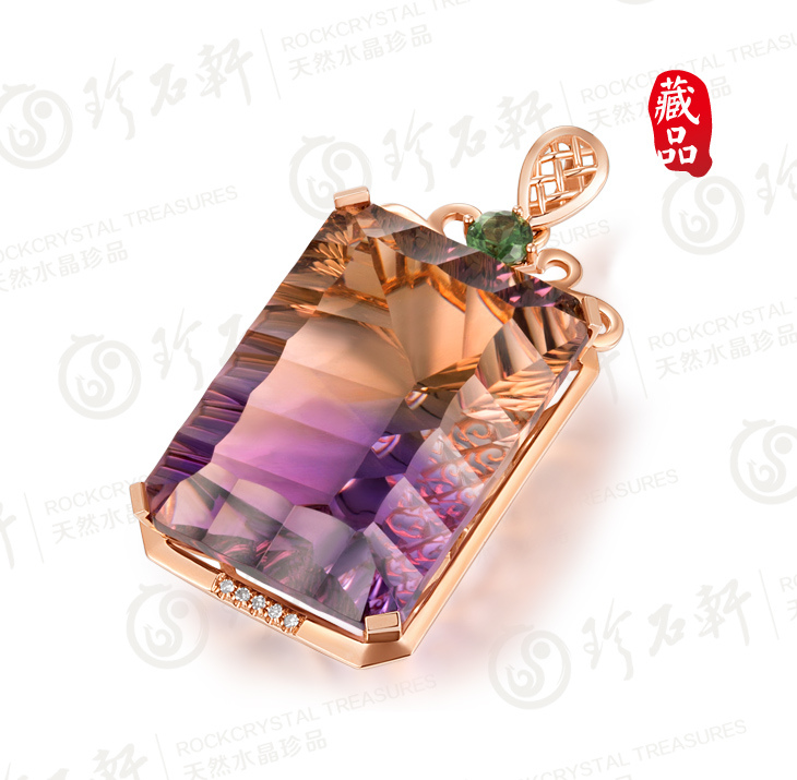 G18K紫黄晶吊坠(藏品)