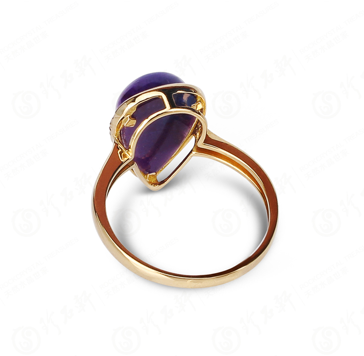 G18K天然皇家紫舒俱来石（苏纪石）戒指
