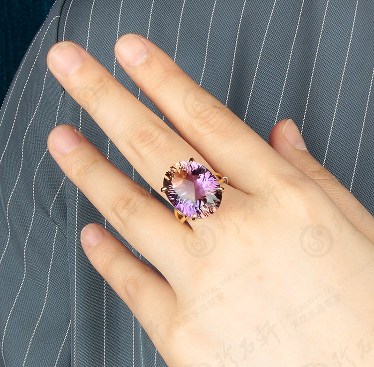 珍石轩天然水晶紫黄晶戒指黄磊女儿多多首次出演话剧！我们能留给孩子的究竟是什么？