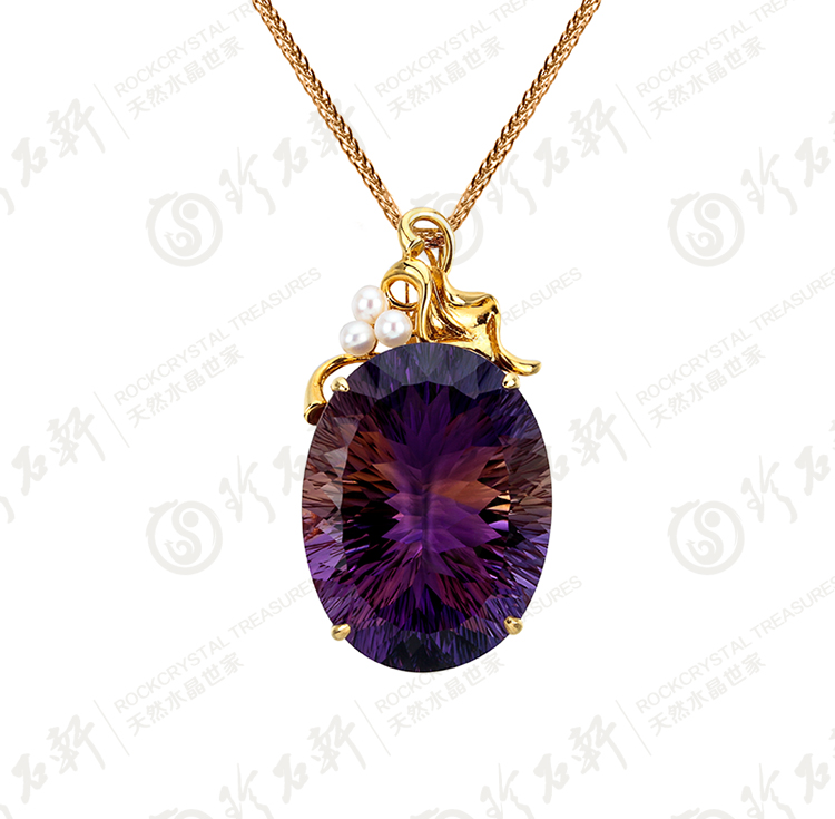 珍石轩G18K紫黄晶吊坠三款天然水晶 | 带你走进水晶的神秘世界