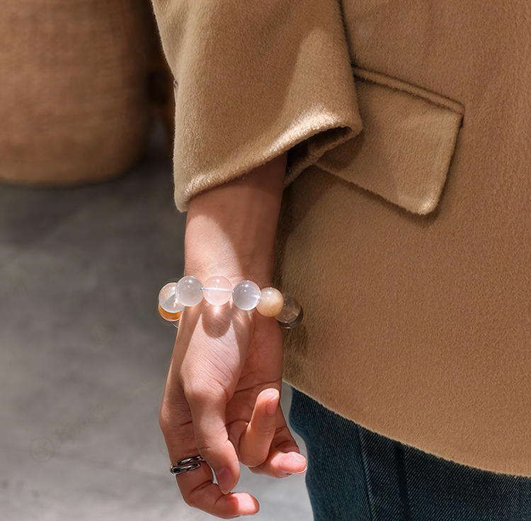 天然彩兔毛手链