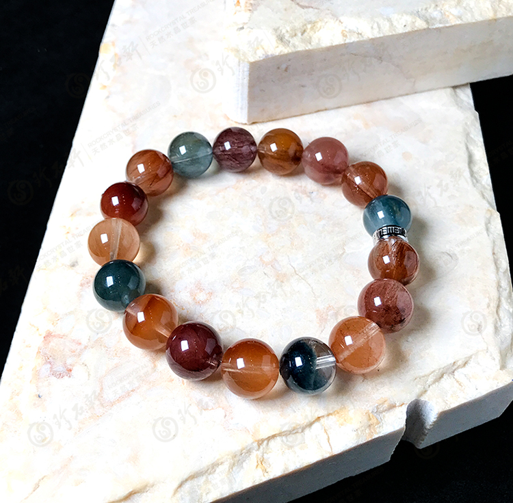 天然彩兔毛手链