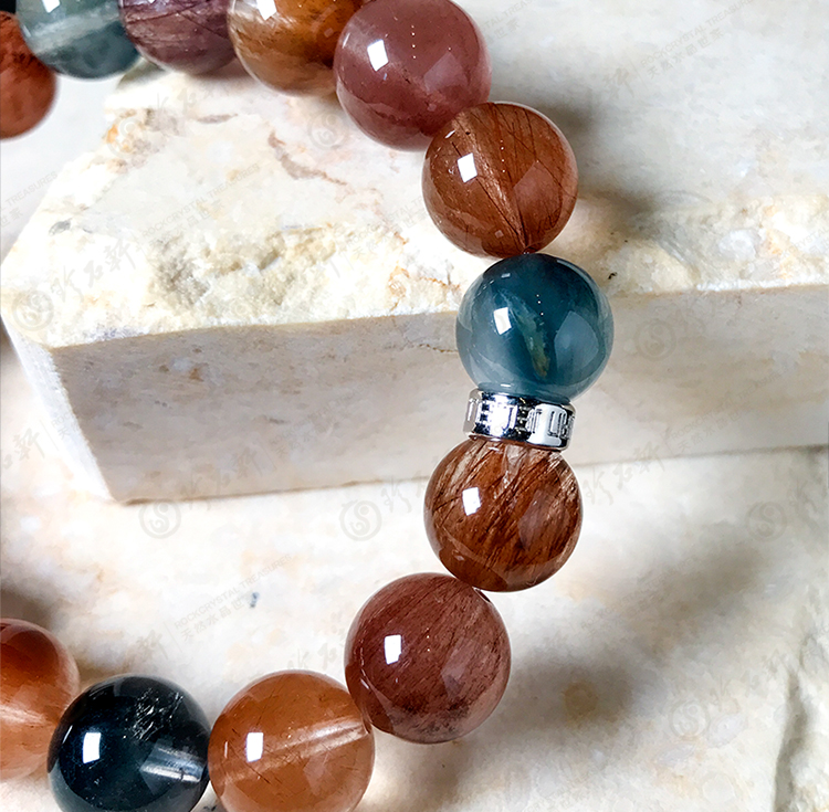 天然彩兔毛手链