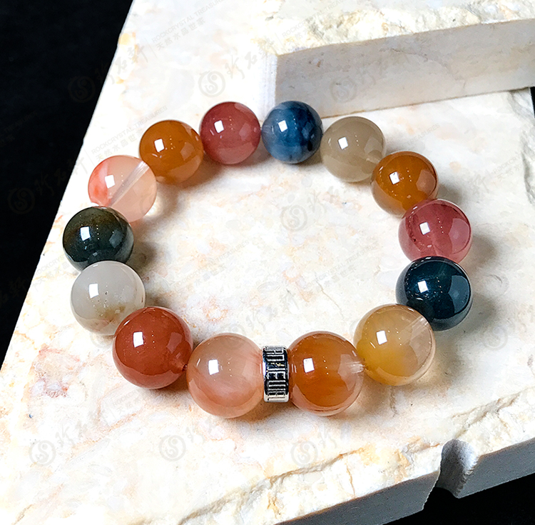 天然彩兔毛手链