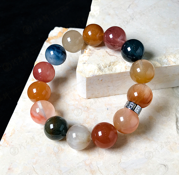 天然彩兔毛手链