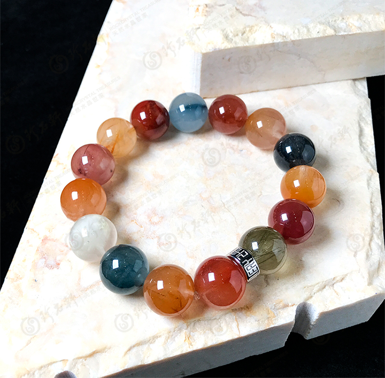 天然彩兔毛手链