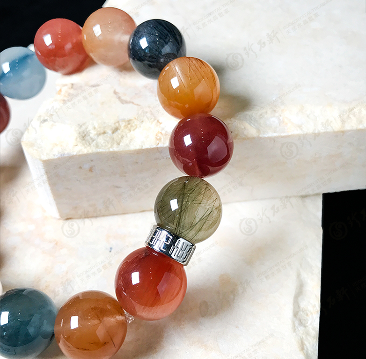 天然彩兔毛手链