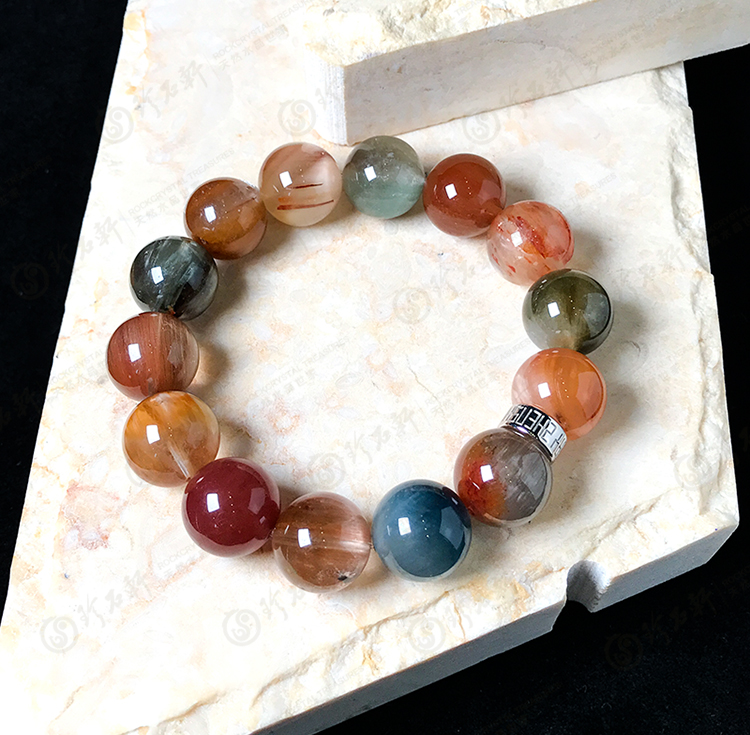 天然彩兔毛手链