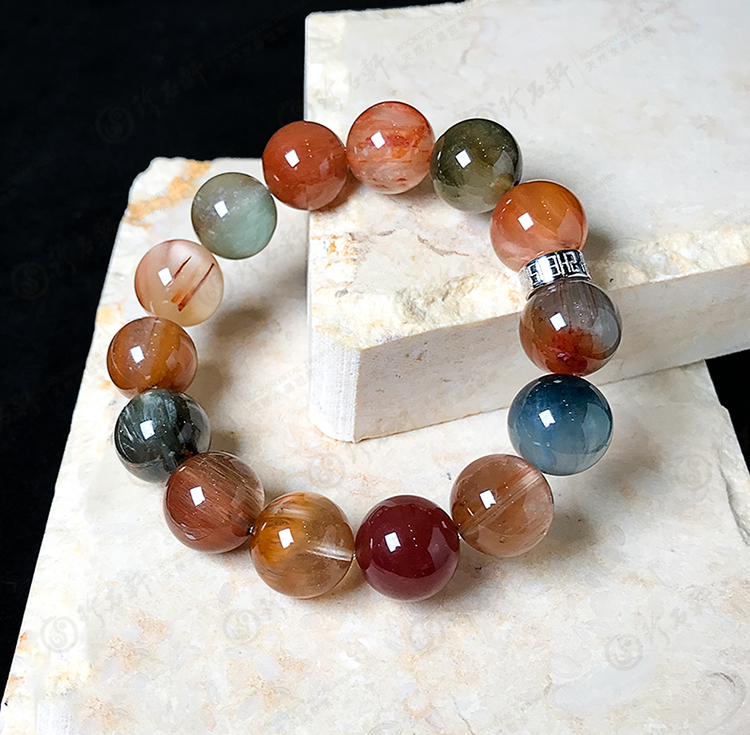 天然彩兔毛手链